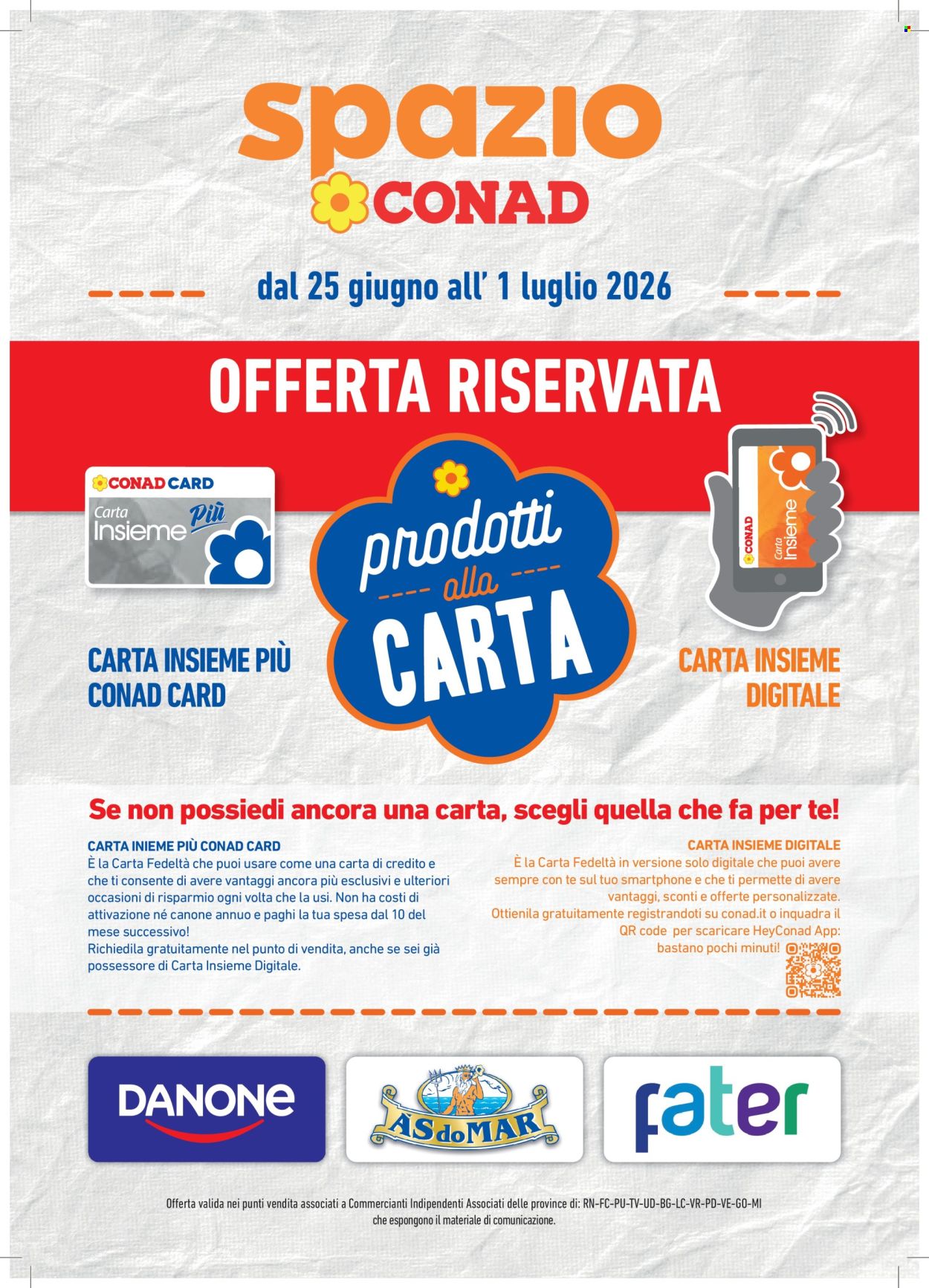 Volantino Spazio Conad - 25/6/2026 - 1/7/2026. Pagina 1