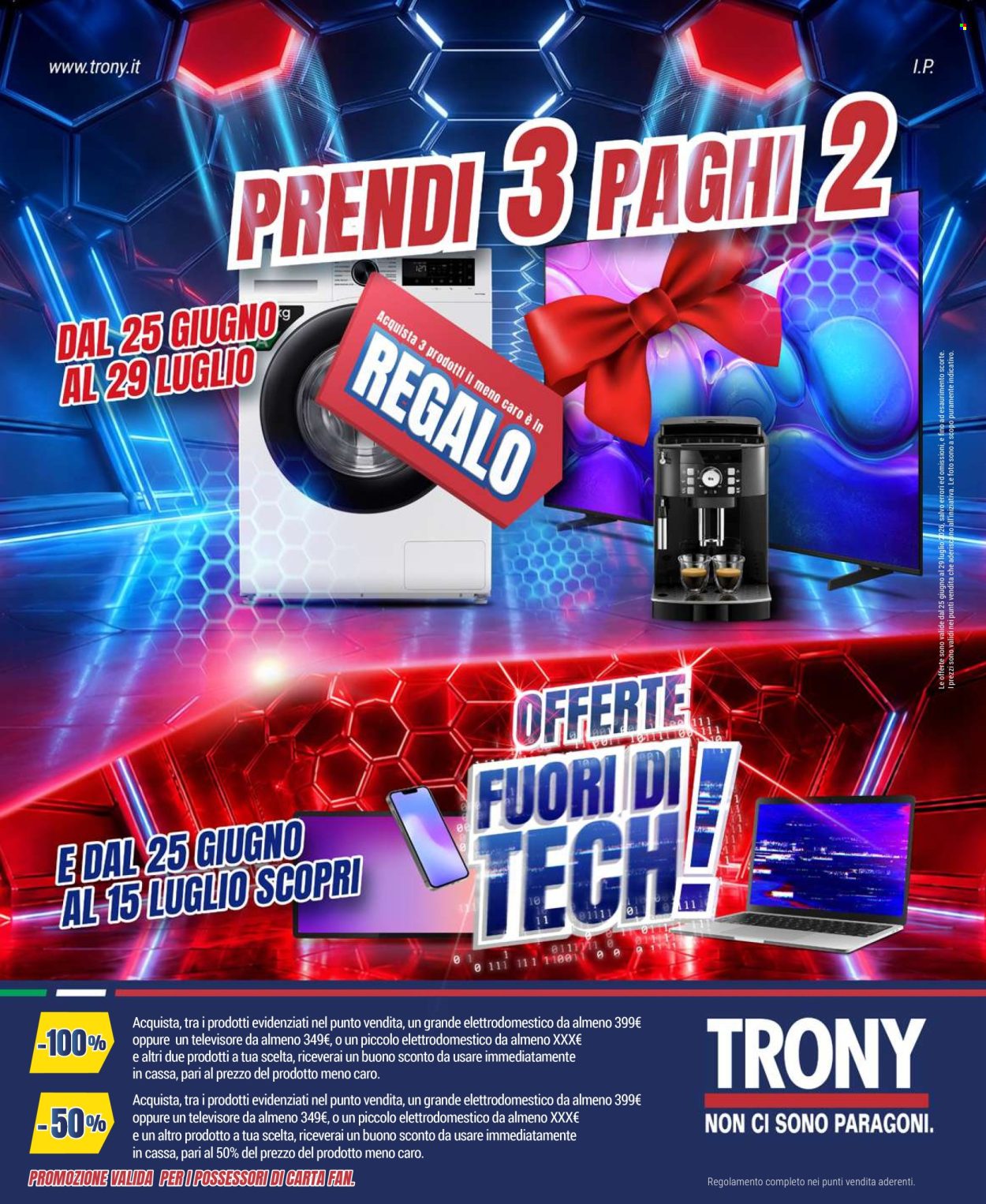 Volantino Trony - 29/6/2026 - 15/7/2026. Pagina 1