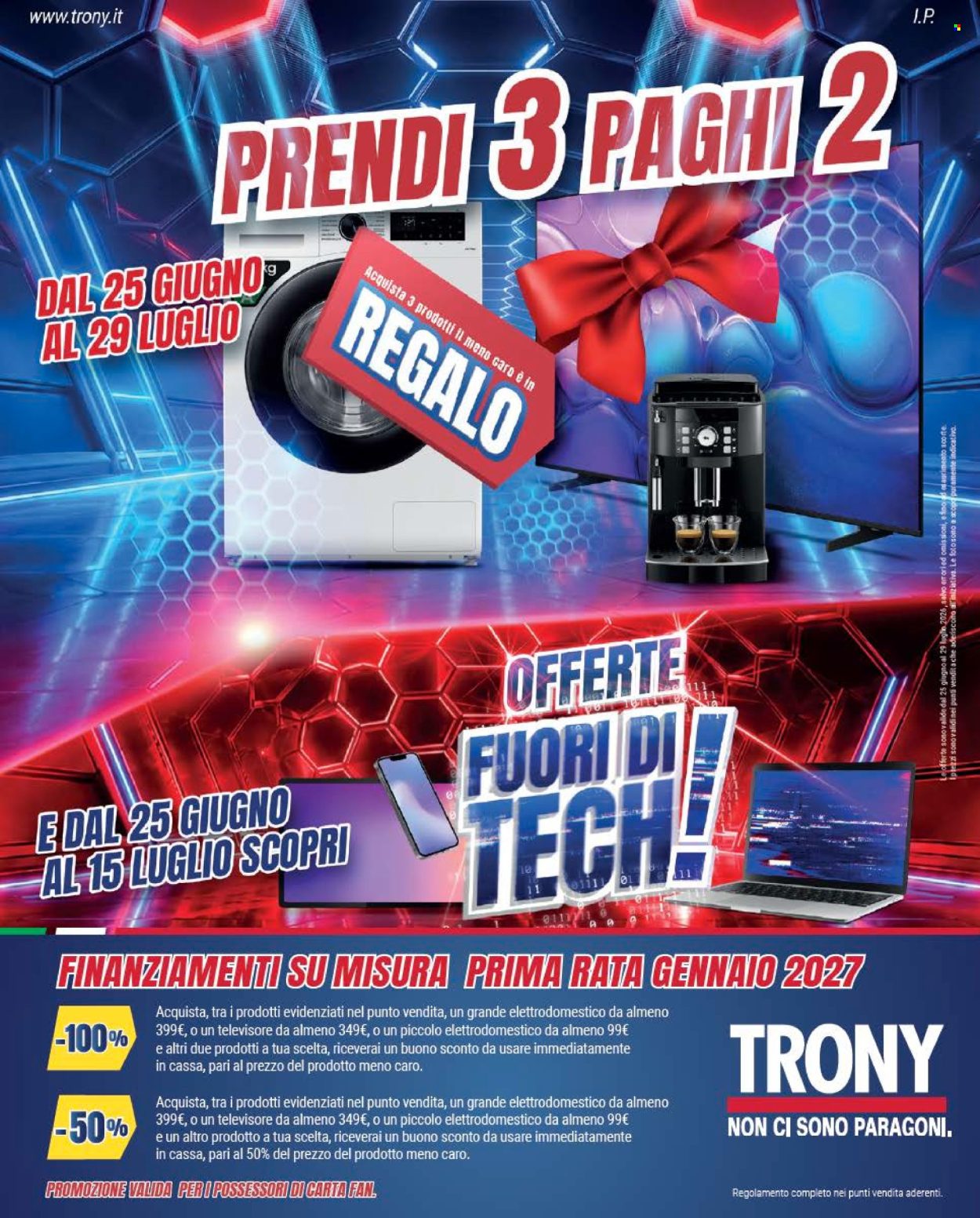 Volantino Trony - 25/6/2026 - 29/7/2026. Pagina 1