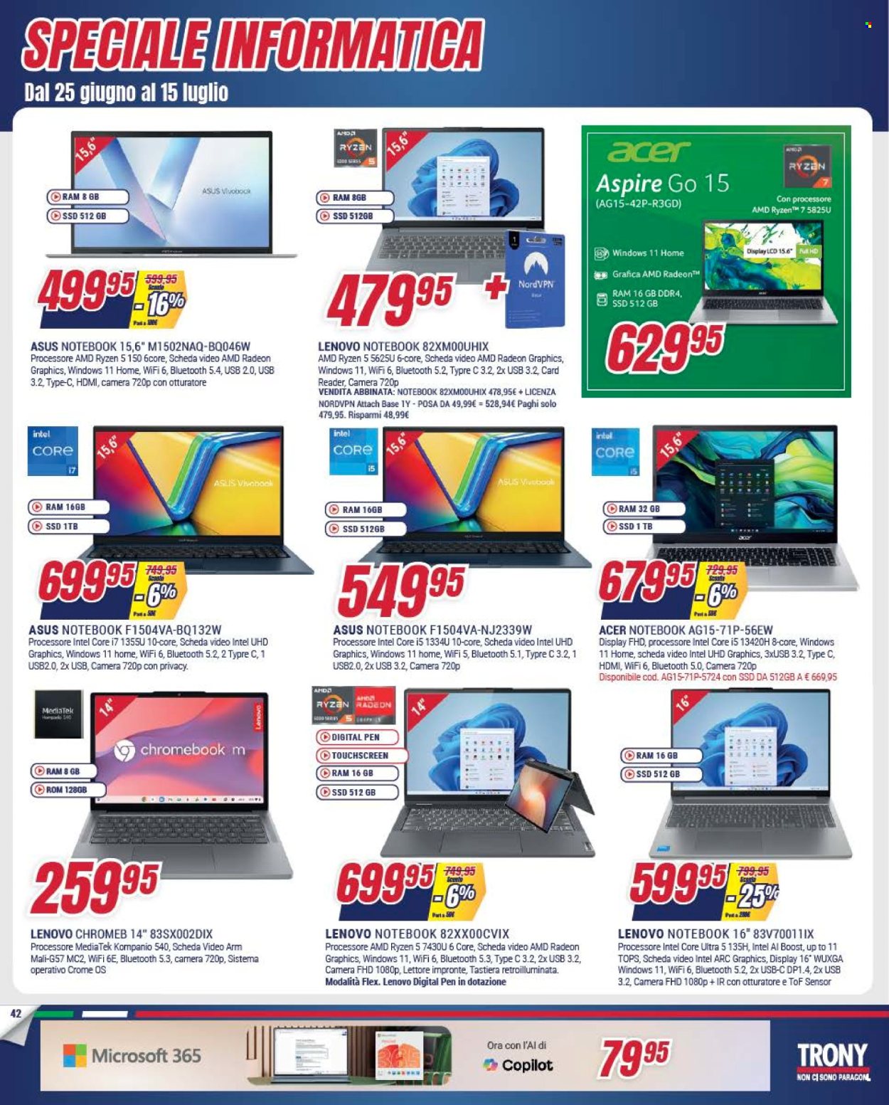 Volantino Trony - 25/6/2026 - 29/7/2026. Pagina 42