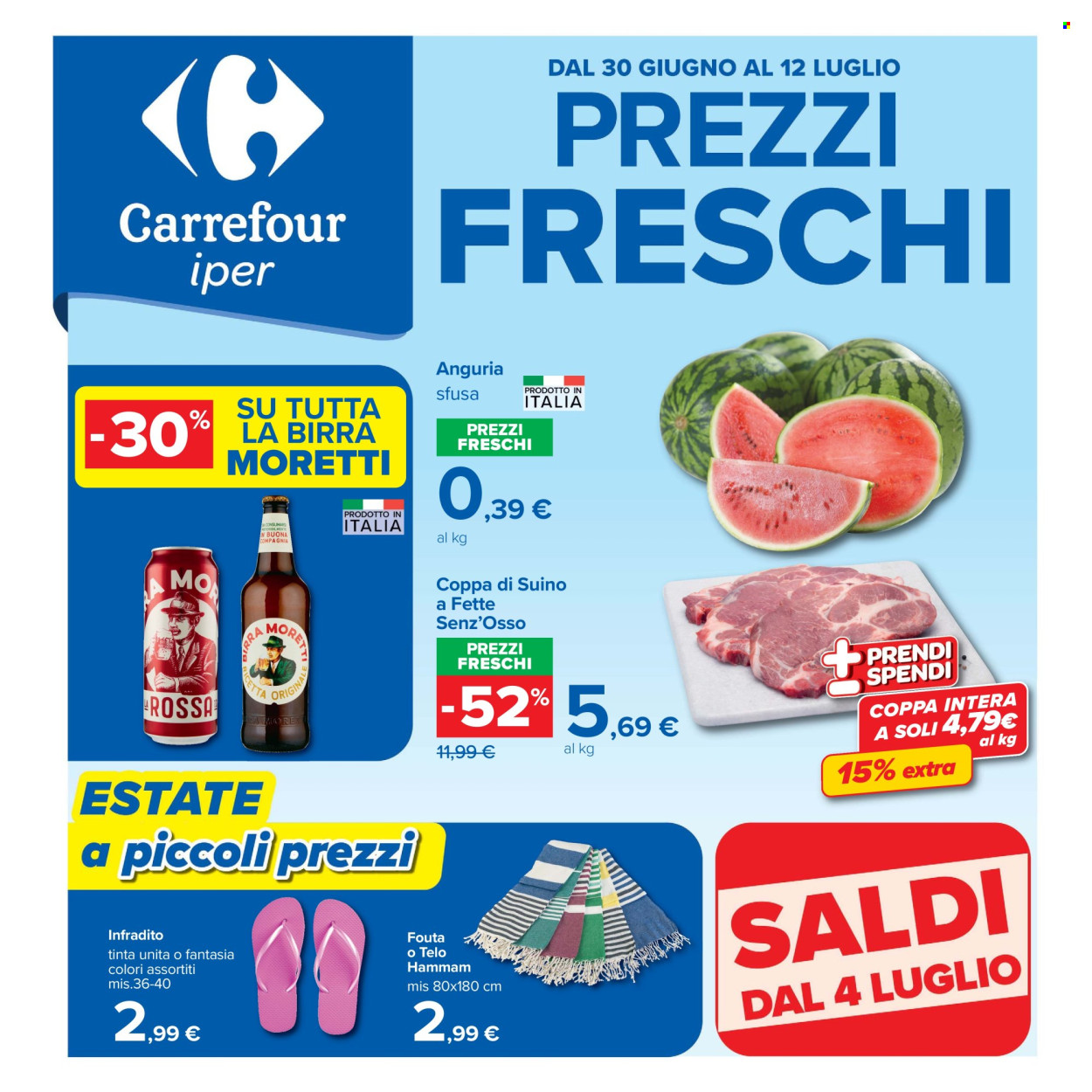 Volantino Carrefour - 30/6/2026 - 12/7/2026. Pagina 1