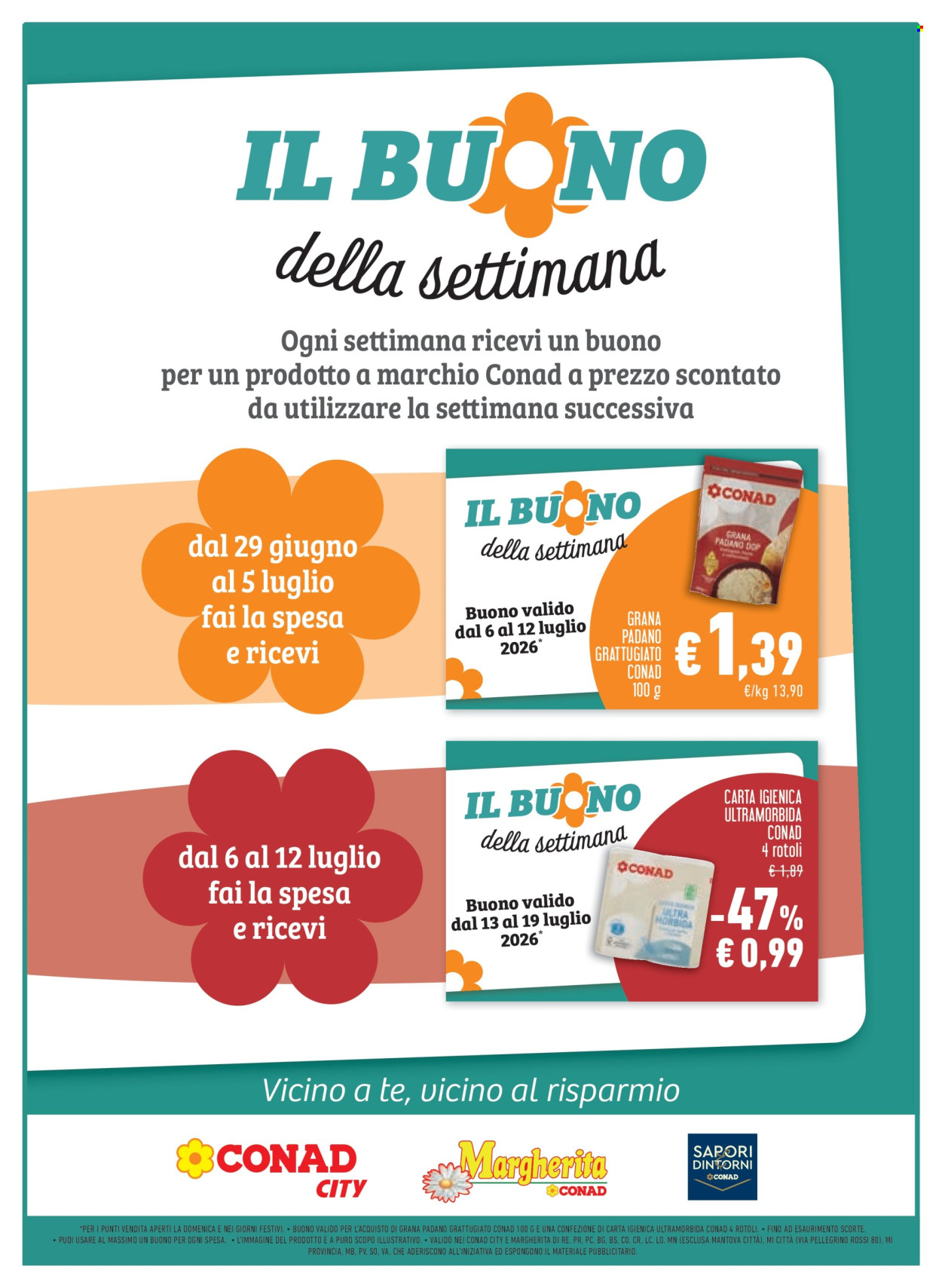Volantino Margherita Conad - 1/7/2026 - 14/7/2026. Pagina 15