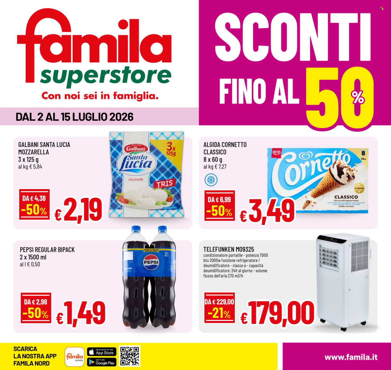 Volantino Famila - 2/7/2026 - 15/7/2026. Pagina 1