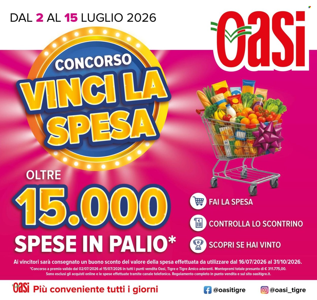 Volantino Oasi - 2/7/2026 - 15/7/2026. Pagina 1
