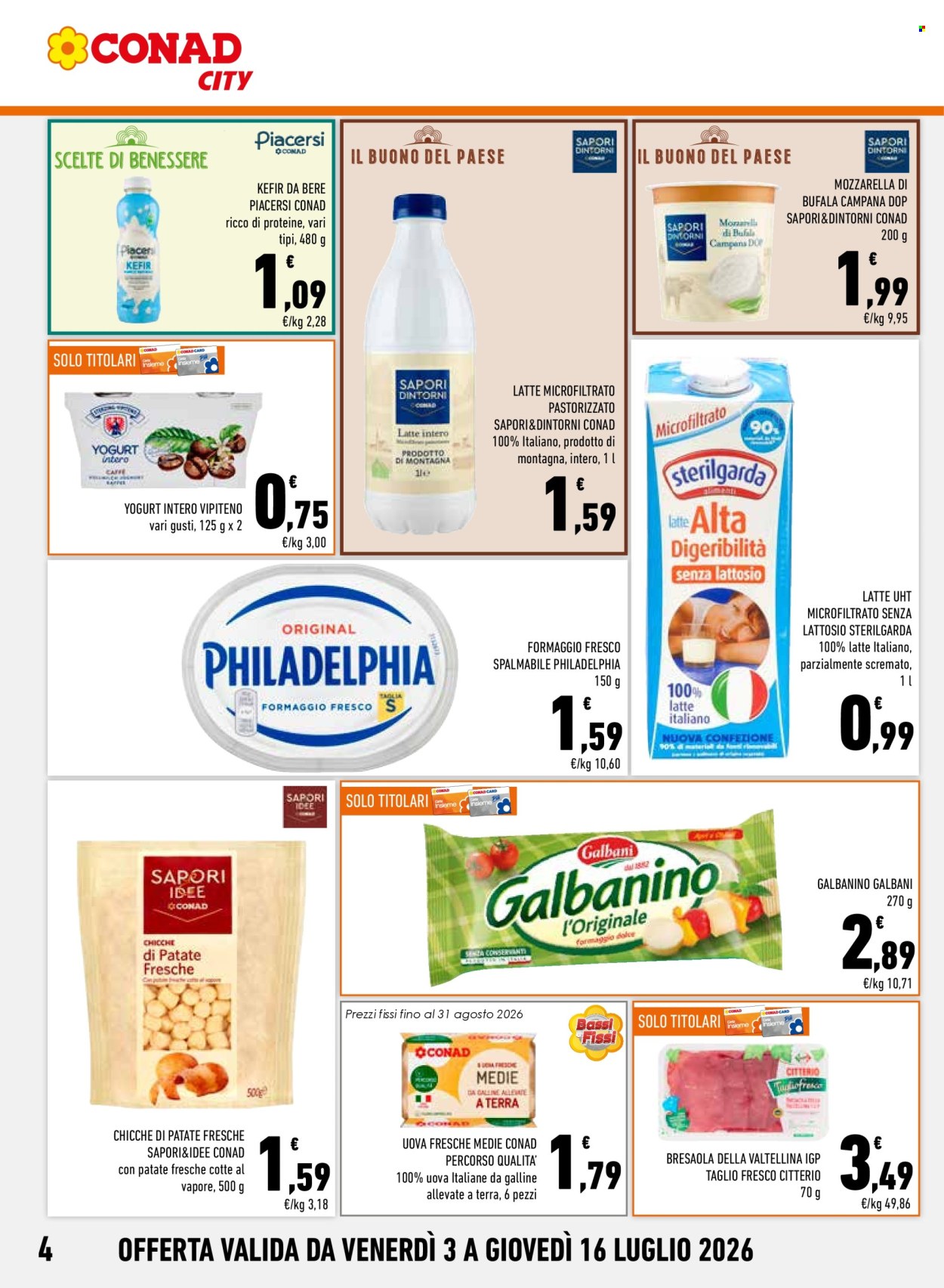 Volantino Conad City - 3/7/2026 - 16/7/2026. Pagina 4