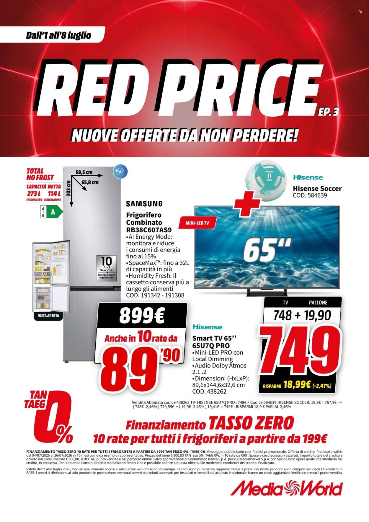 Volantino MediaWorld - 1/7/2026 - 8/7/2026. Pagina 1