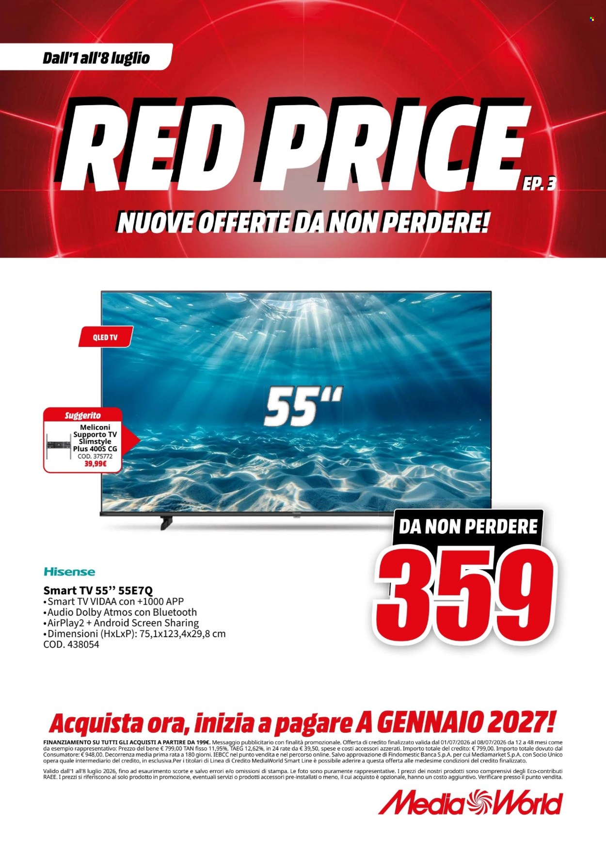 Volantino MediaWorld - 1/7/2026 - 8/7/2026. Pagina 8