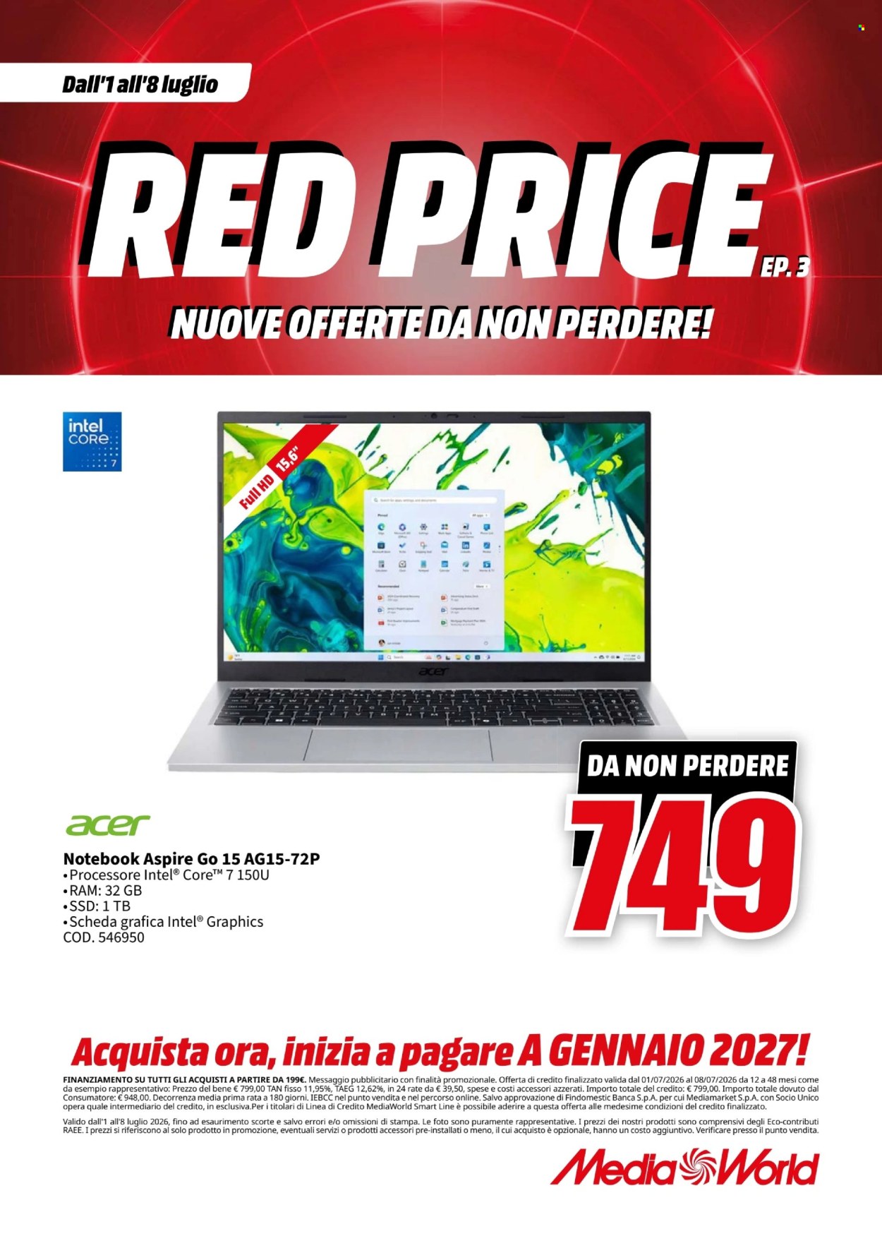 Volantino MediaWorld - 1/7/2026 - 8/7/2026. Pagina 43
