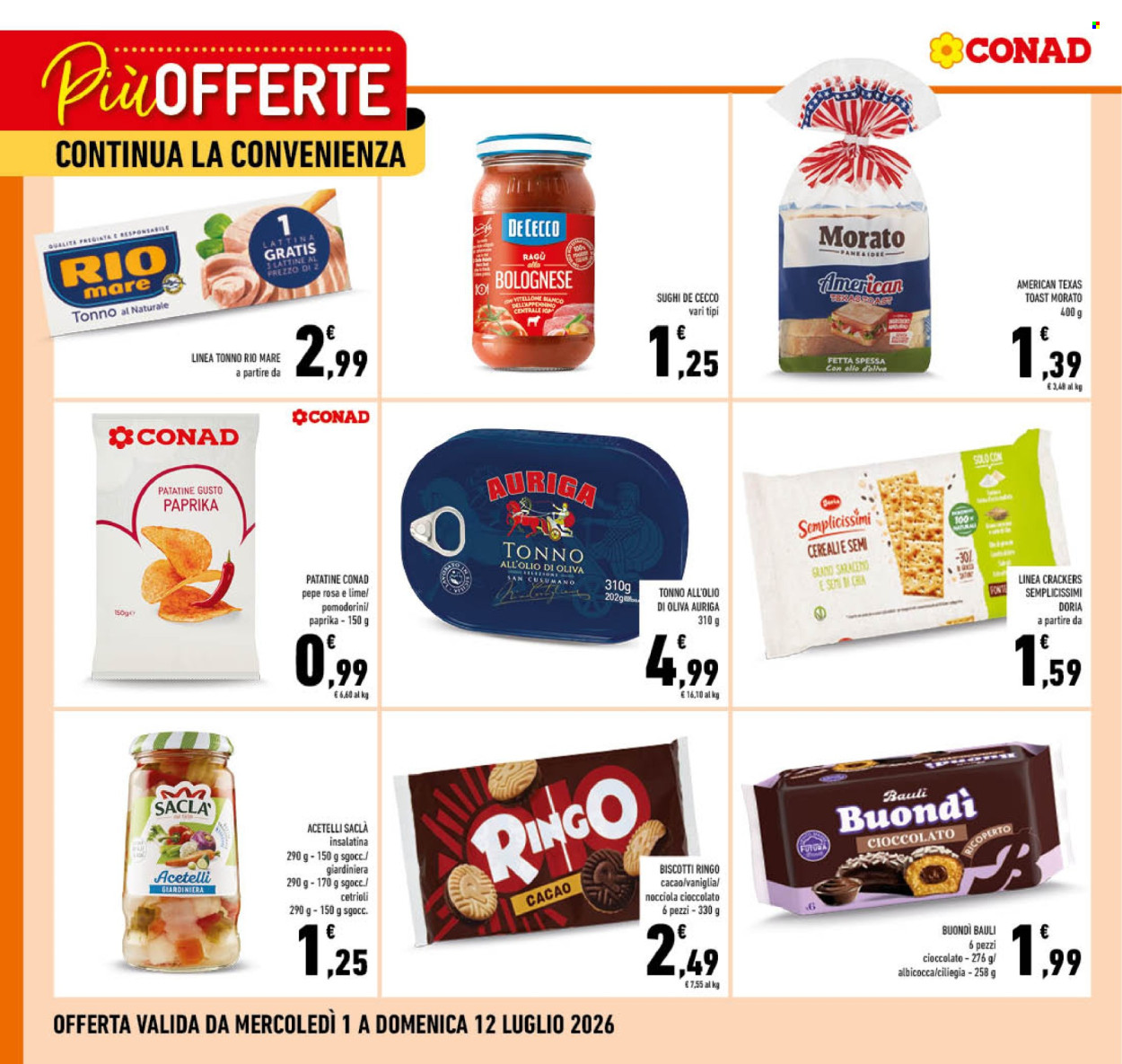 Volantino Conad - 1/7/2026 - 12/7/2026. Pagina 1