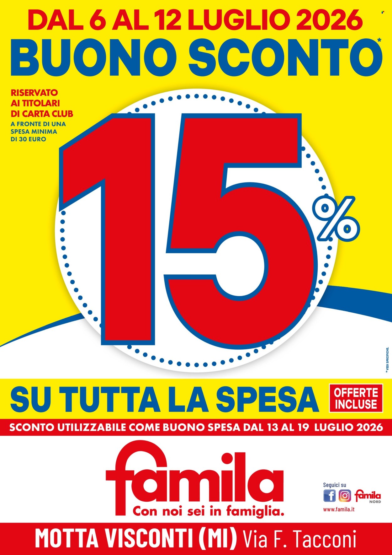 Volantino Famila - 6/7/2026 - 12/7/2026. Pagina 1