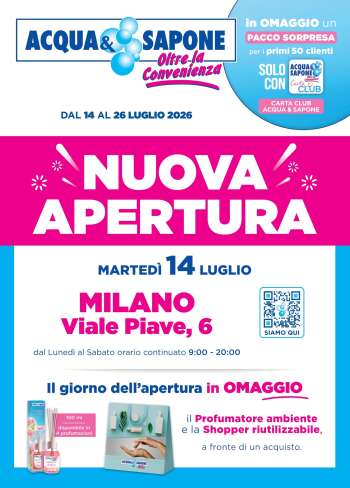 Volantino Acqua & Sapone - 14/7/2026 - 26/7/2026.