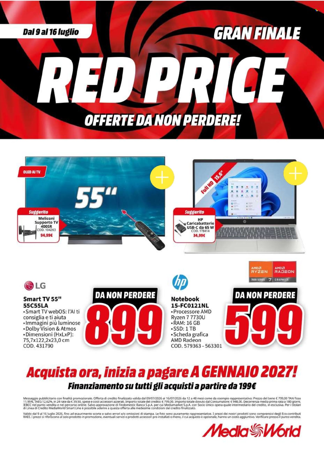 Volantino MediaWorld - 9/7/2026 - 16/7/2026. Pagina 1