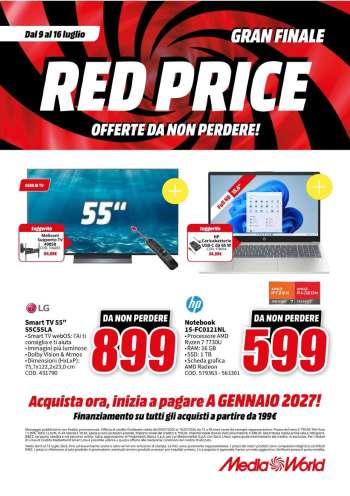 Volantino MediaWorld - 9/7/2026 - 16/7/2026.