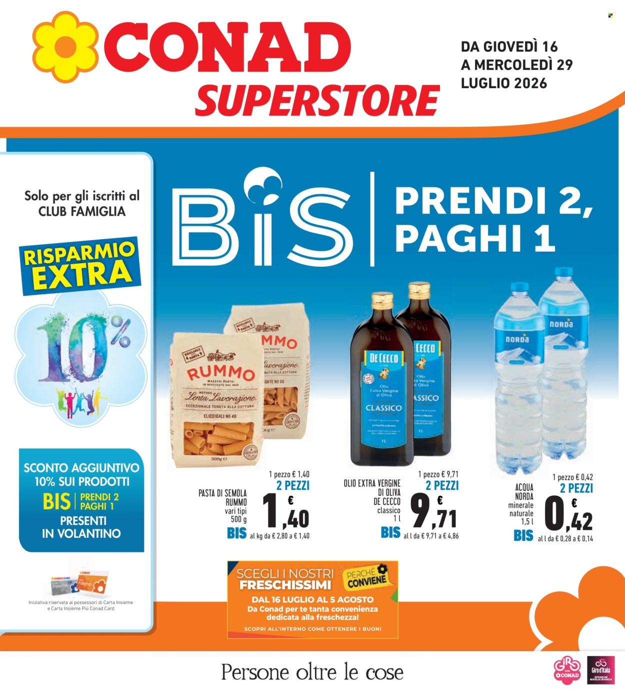 Volantino Conad Superstore - 16/7/2026 - 29/7/2026. Pagina 1