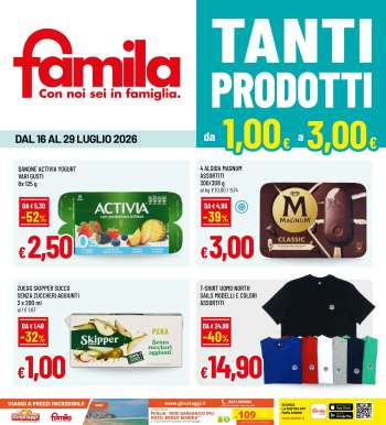 Volantino Famila - 16/7/2026 - 29/7/2026.