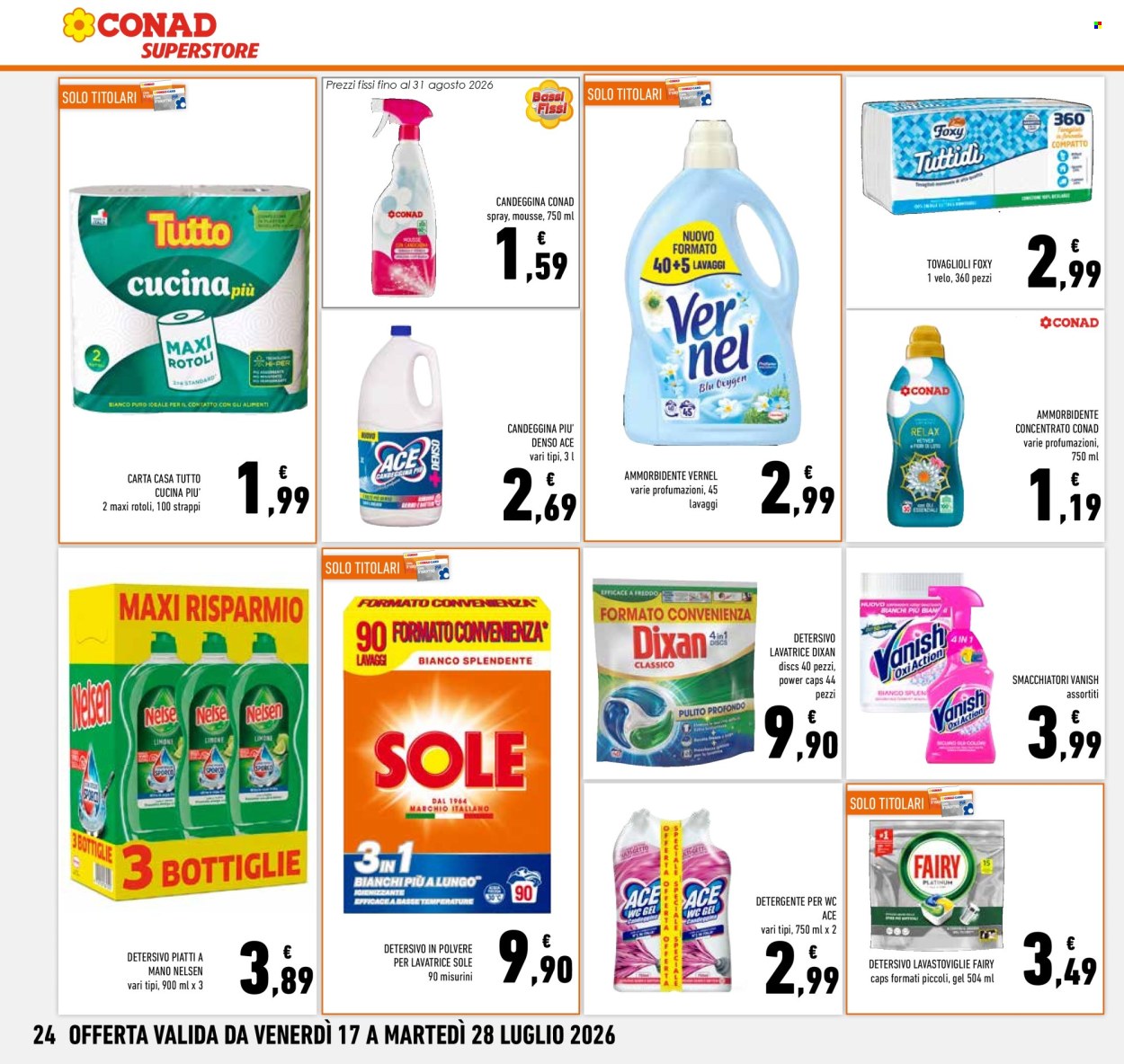 Volantino Conad Superstore - 17/7/2026 - 28/7/2026. Pagina 24