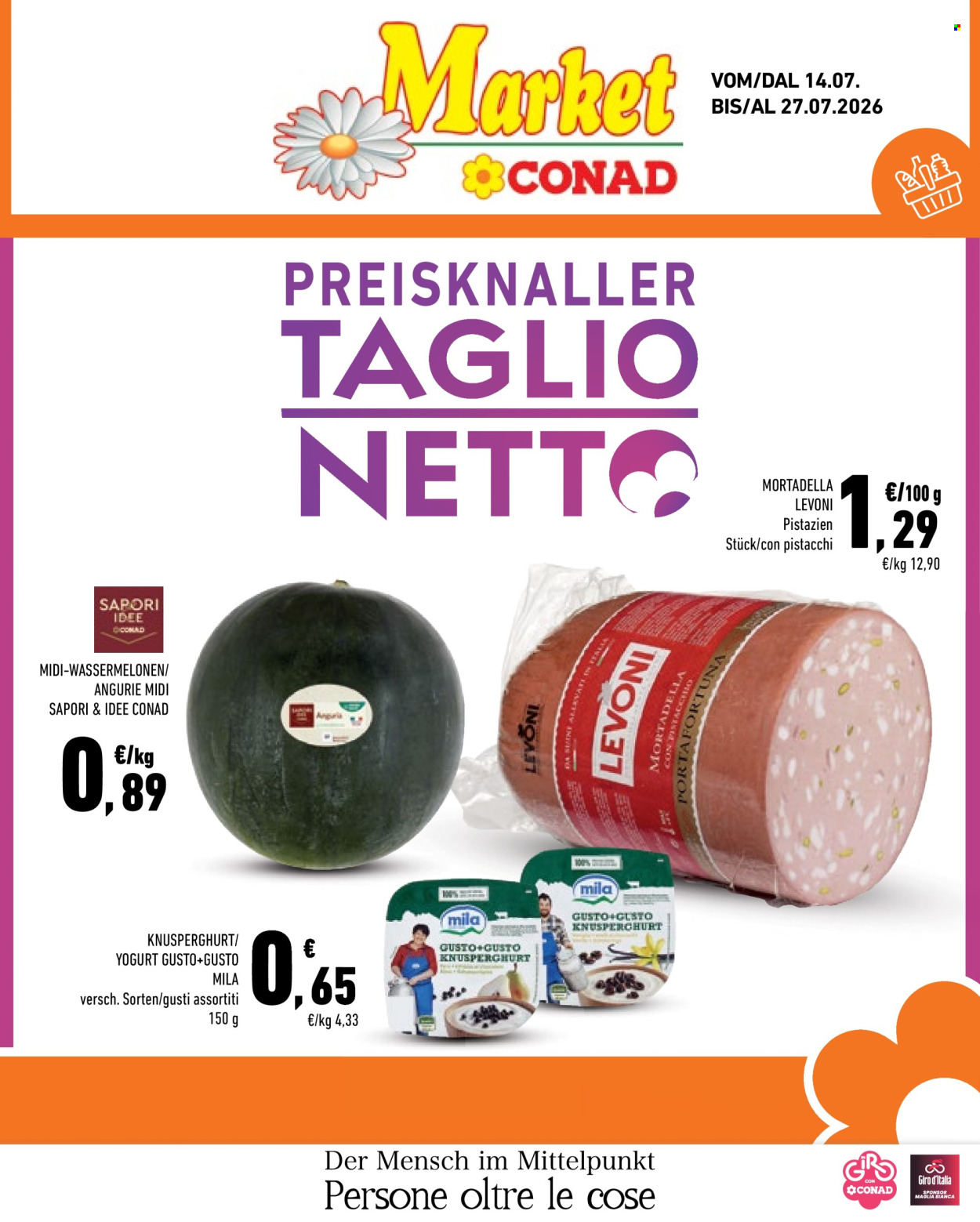 Volantino Market Conad - 14/7/2026 - 27/7/2026. Pagina 1