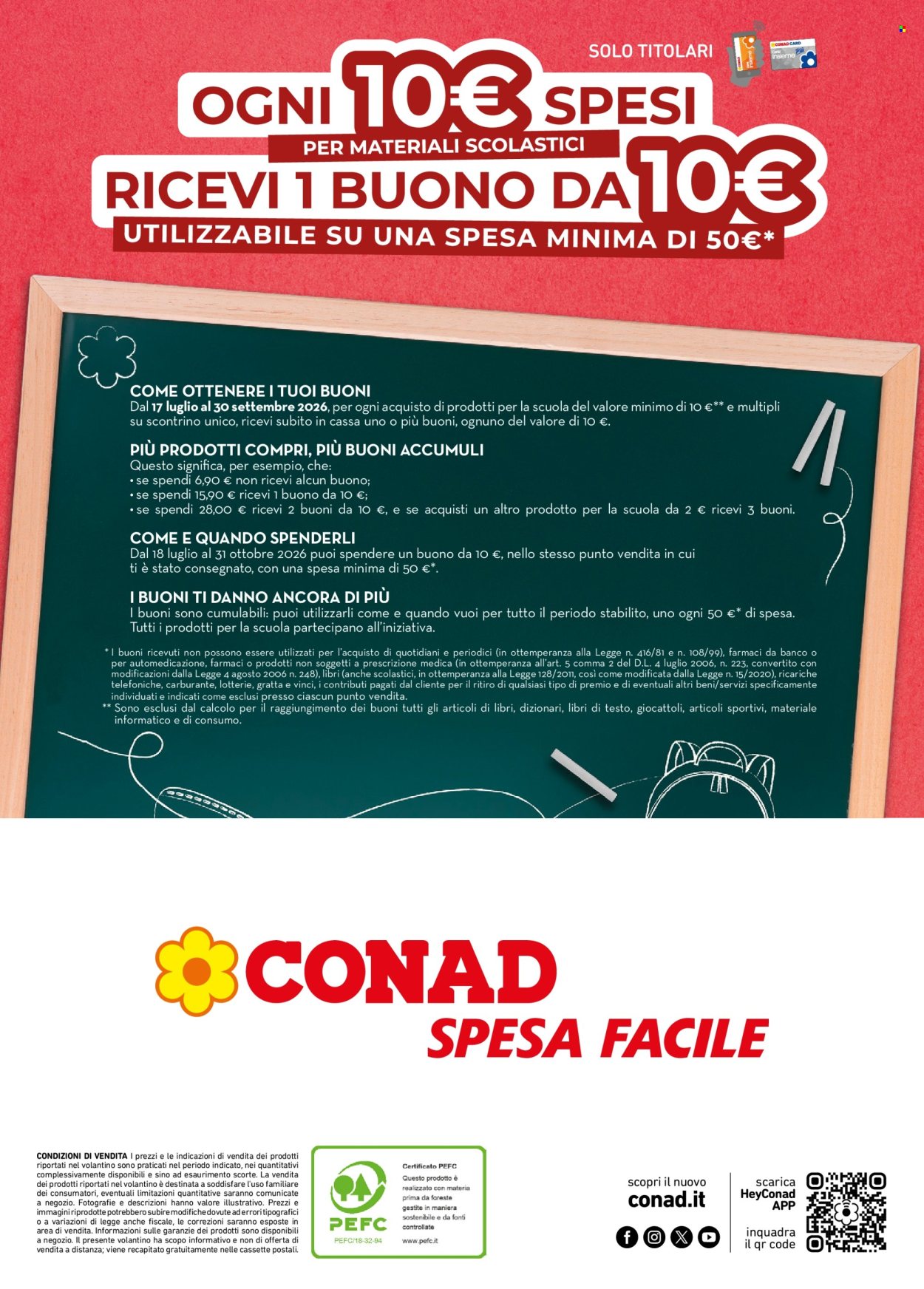 Volantino Spesa Facile Conad - 17/7/2026 - 30/9/2026. Pagina 4