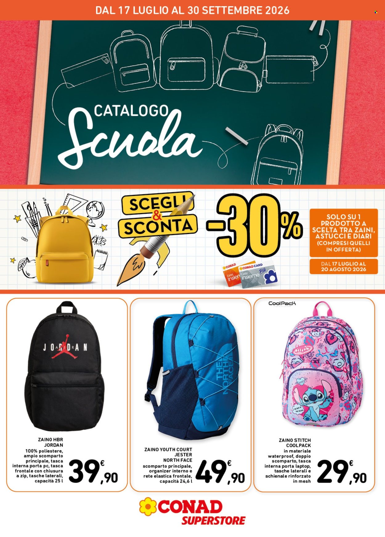 Volantino Conad Superstore - 17/7/2026 - 30/9/2026. Pagina 1
