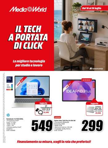 Volantino MediaWorld - 16/7/2026 - 29/7/2026.