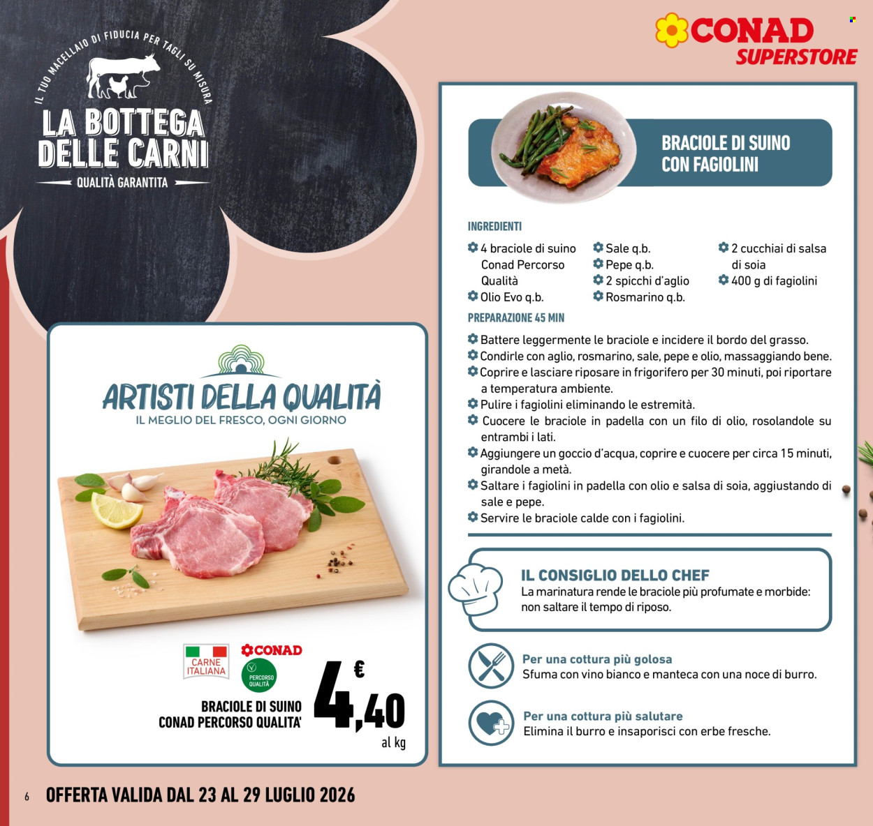 Volantino Conad Superstore - 23/7/2026 - 29/7/2026. Pagina 6