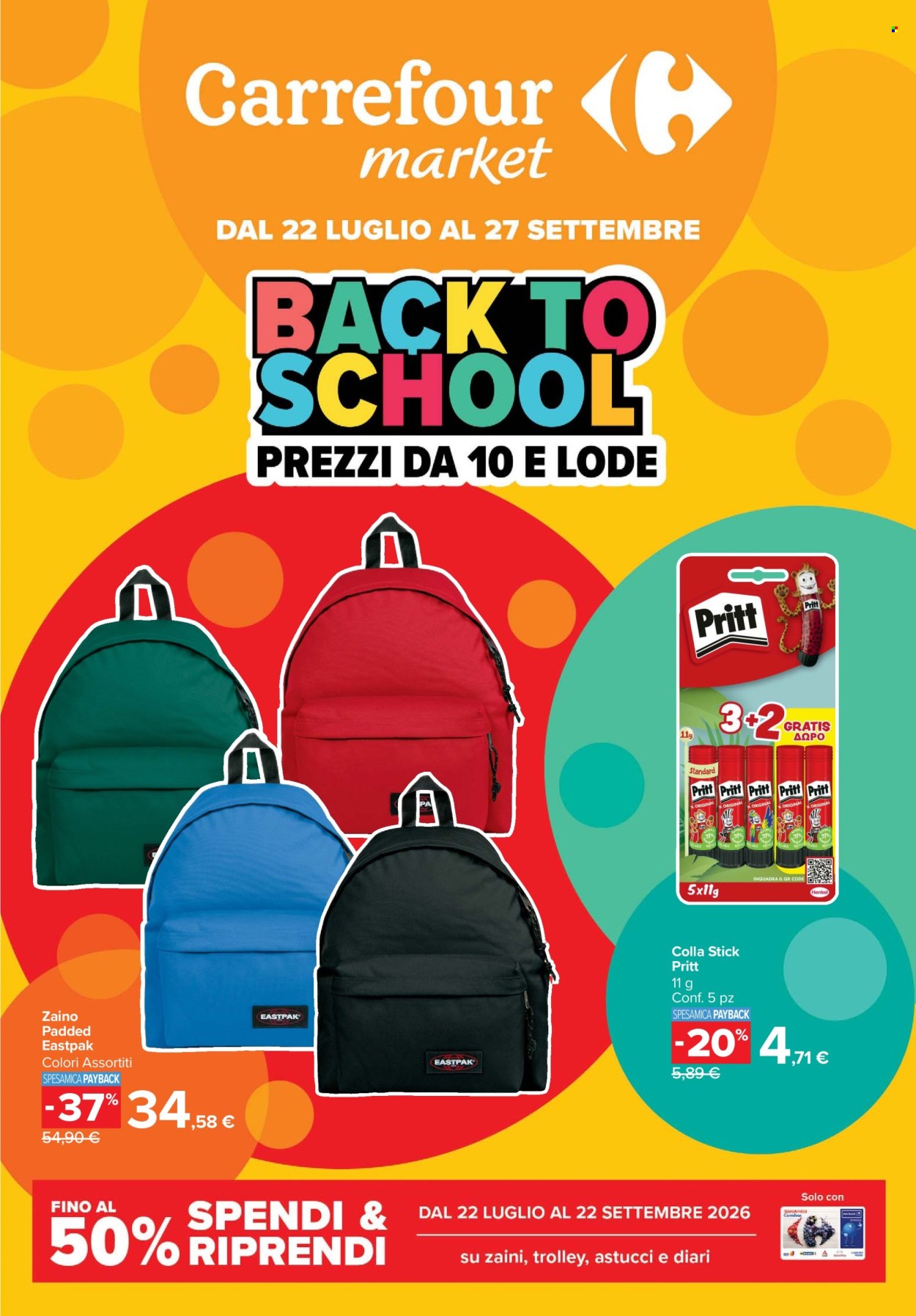 Volantino Carrefour - 22/7/2026 - 27/9/2026. Pagina 1
