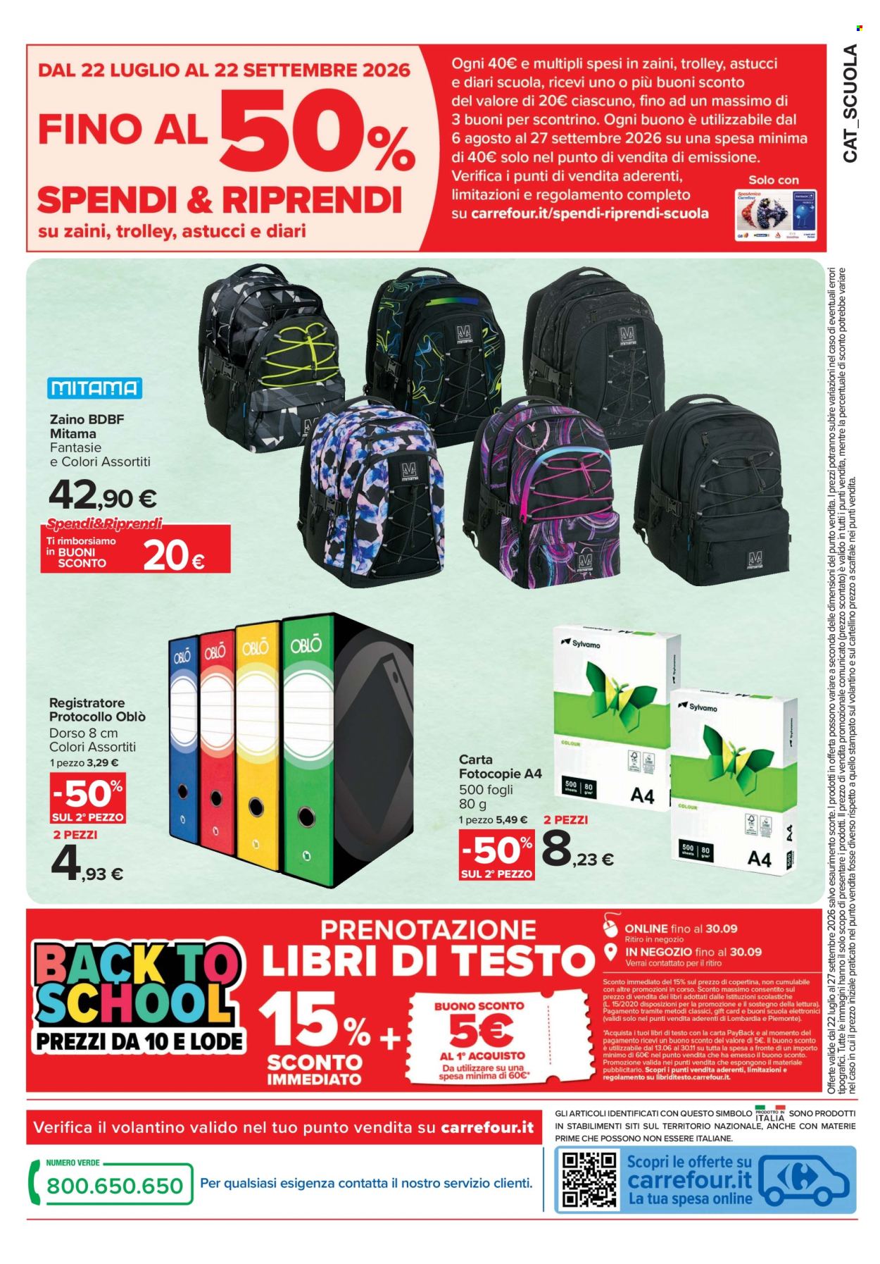 Volantino Carrefour - 22/7/2026 - 27/9/2026. Pagina 8