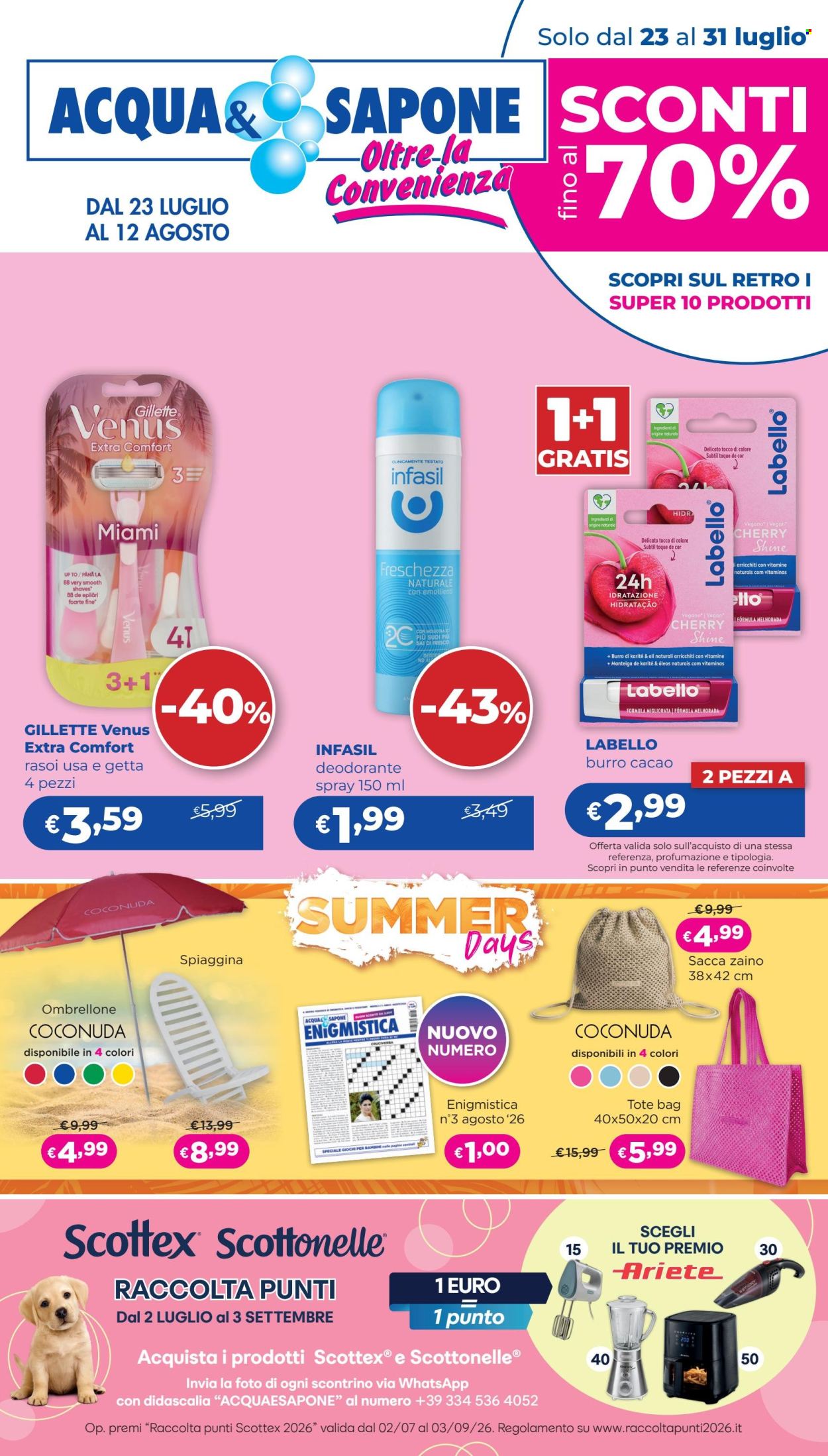 Volantino Acqua & Sapone - 23/7/2026 - 12/8/2026. Pagina 1