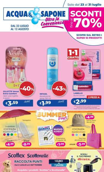 Volantino Acqua & Sapone - 23/7/2026 - 12/8/2026.