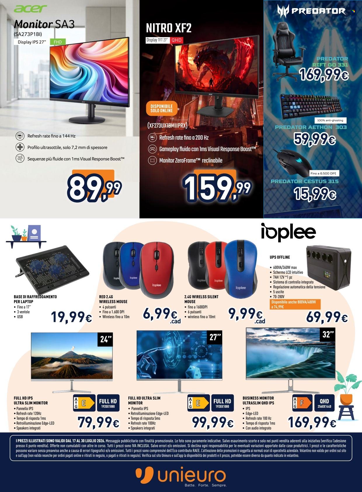 Volantino Unieuro - 17/7/2026 - 30/7/2026. Pagina 9