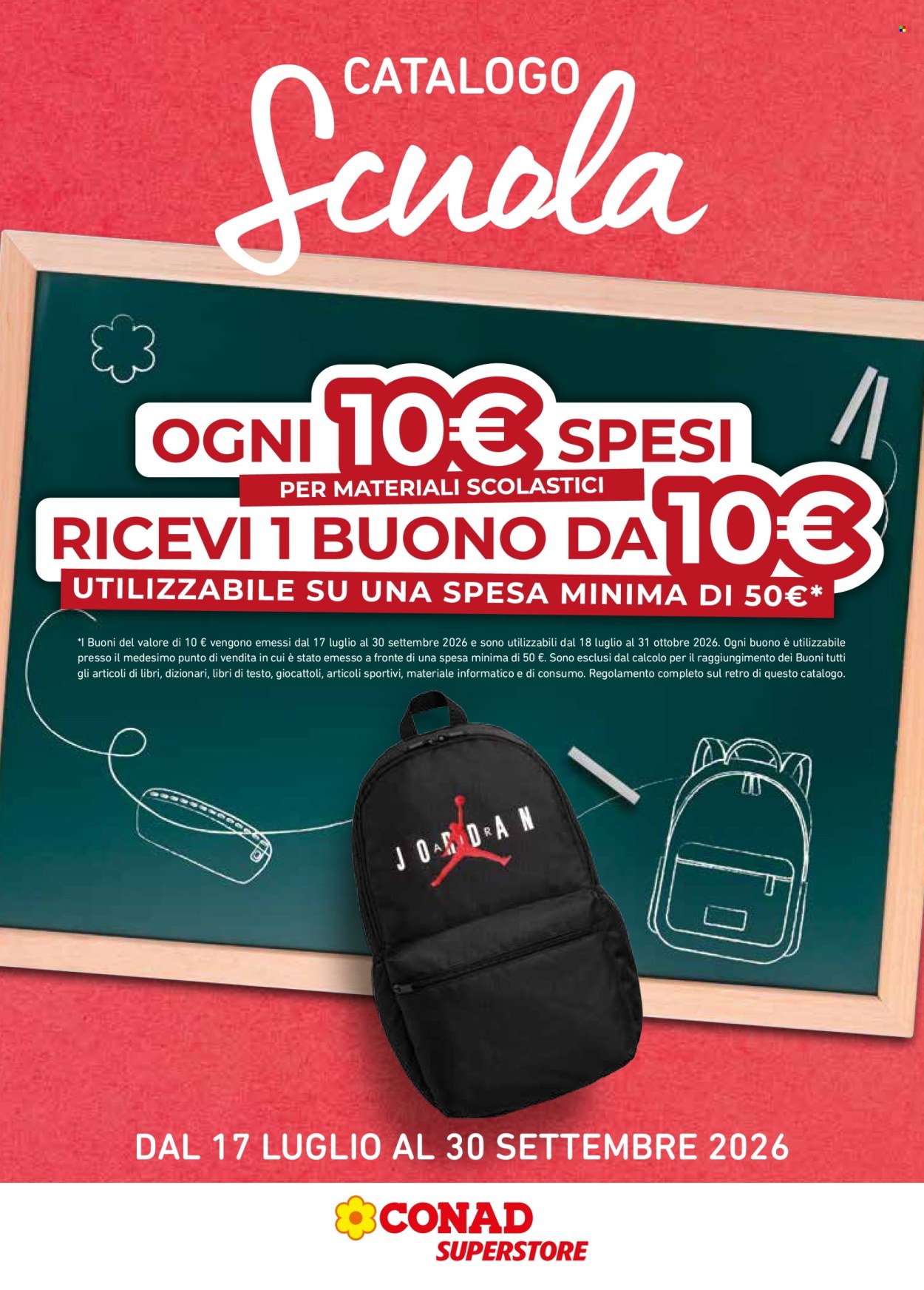 Volantino Conad Superstore - 17/7/2026 - 30/9/2026. Pagina 1