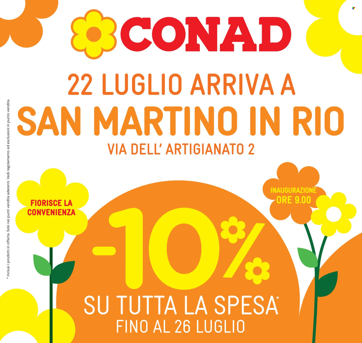 Volantino Conad - 22/7/2026 - 26/7/2026. Pagina 1