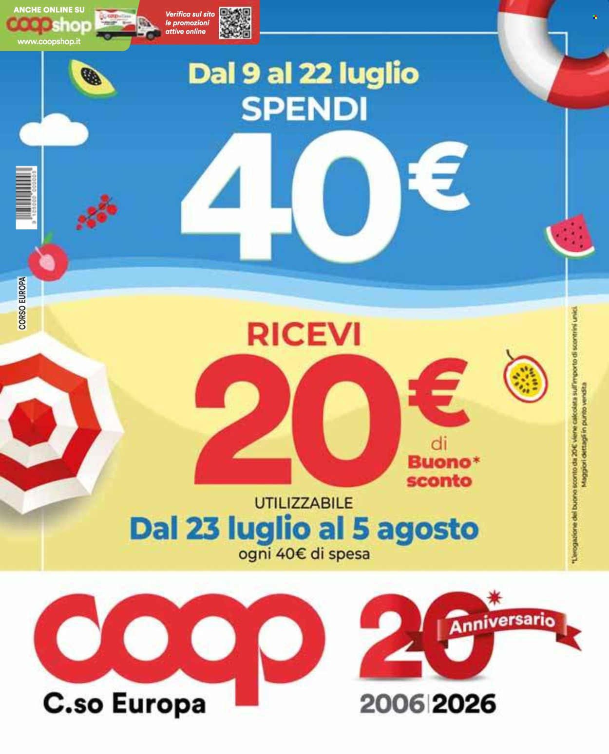 Volantino Coop - 9/7/2026 - 22/7/2026. Pagina 1