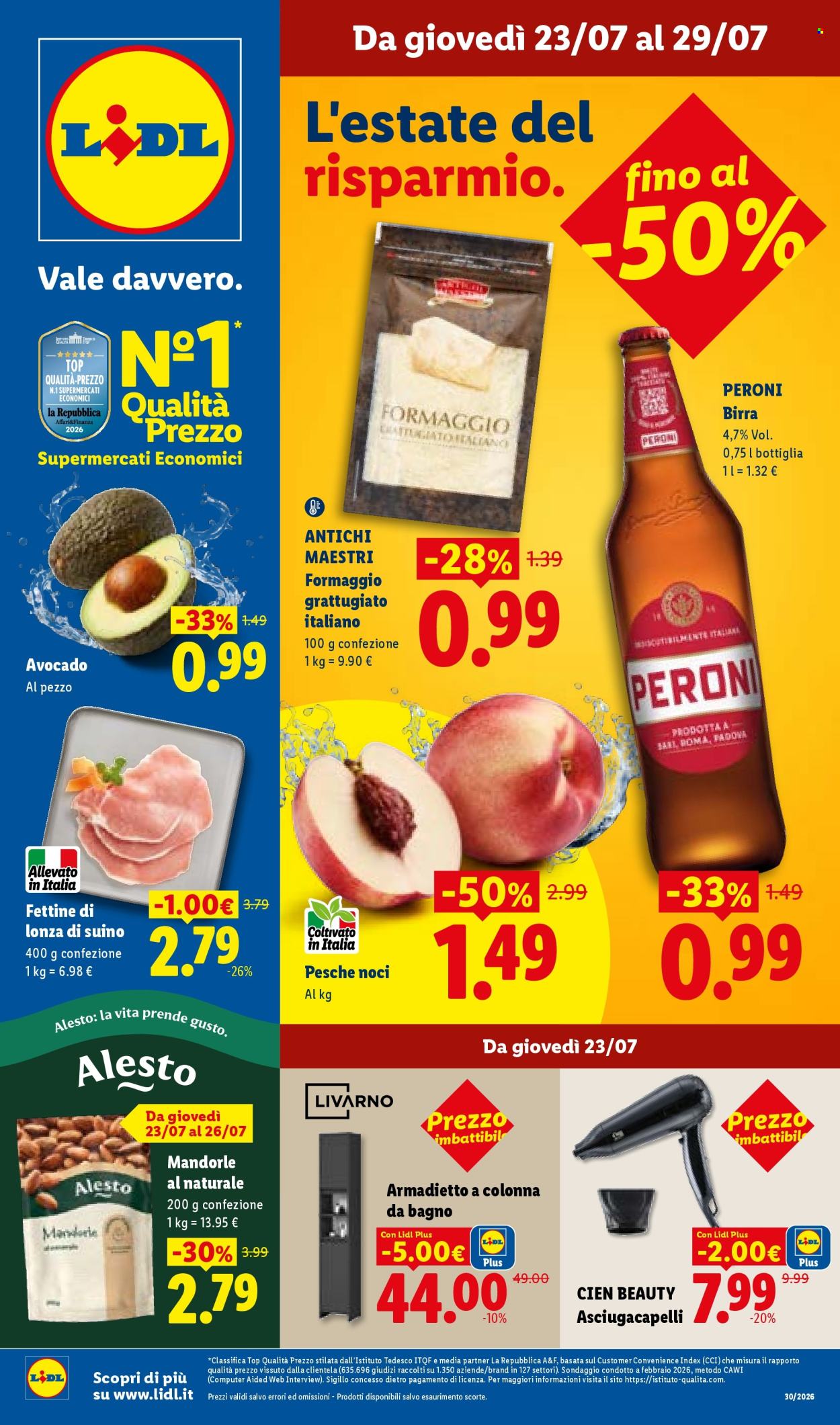 Volantino Lidl - 23/7/2026 - 29/7/2026. Pagina 1