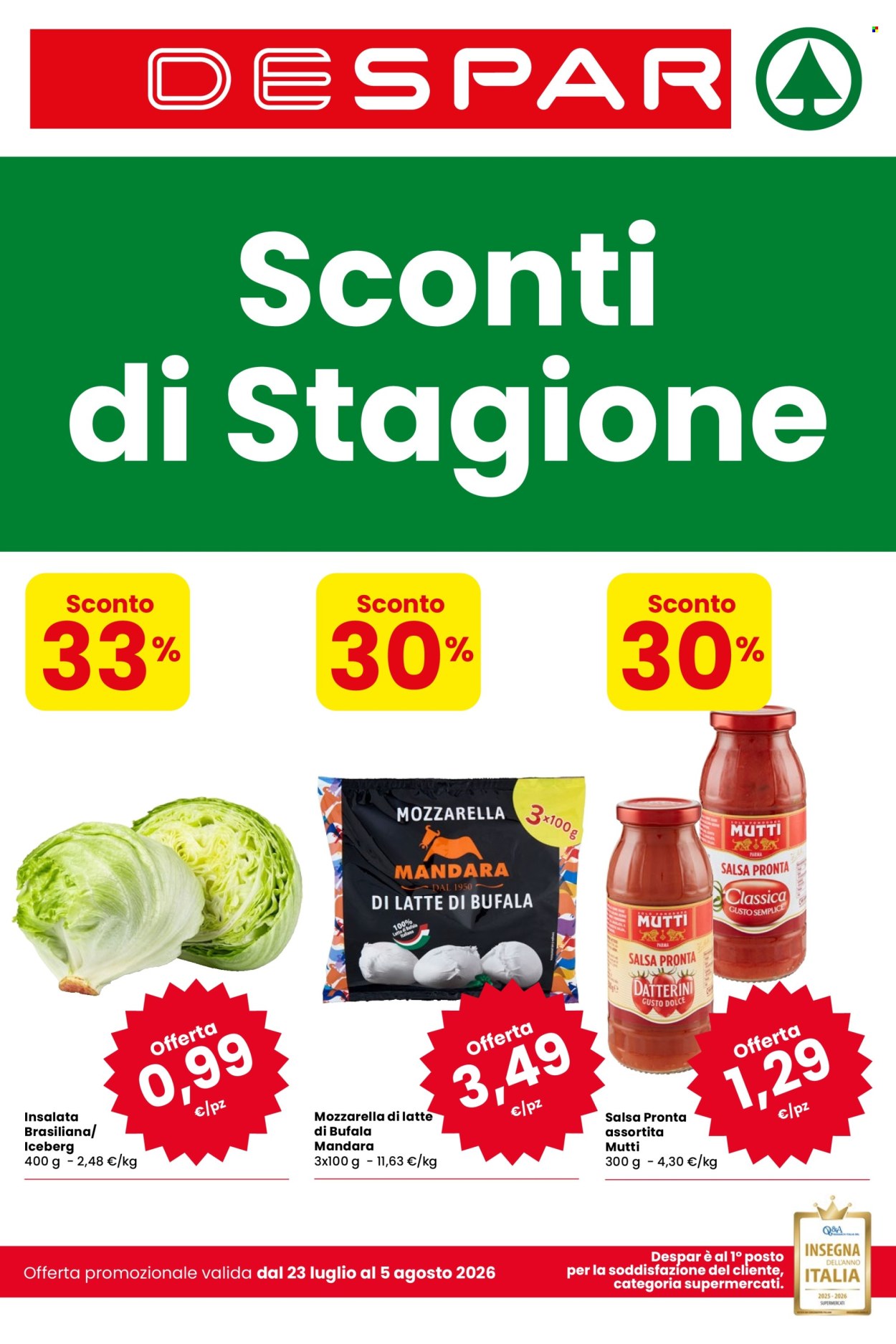 Volantino Despar - 23/7/2026 - 5/8/2026. Pagina 1