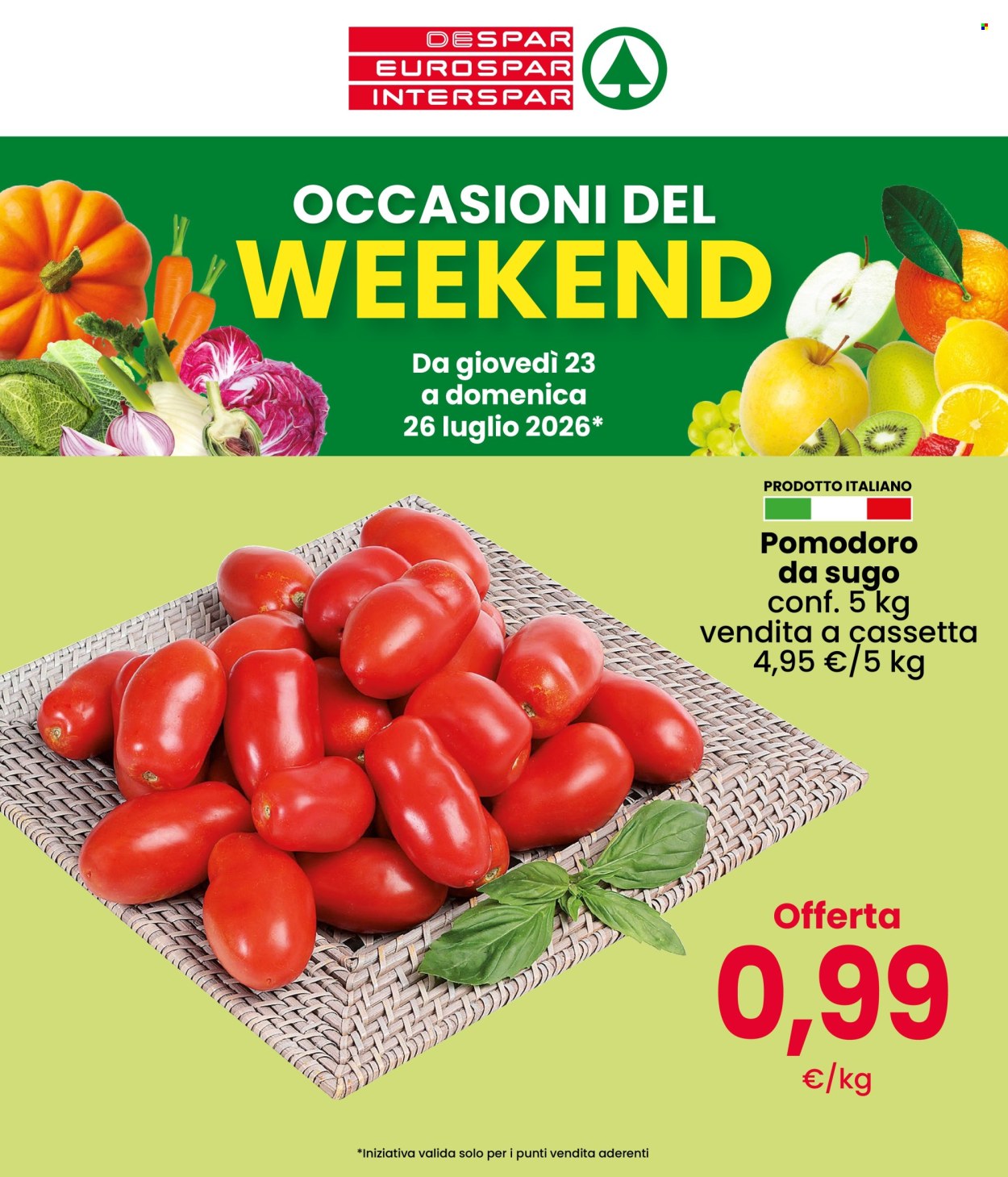 Volantino Eurospar - 23/7/2026 - 26/7/2026. Pagina 1