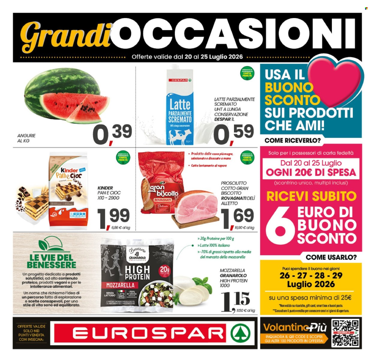 Volantino Eurospar - 20/7/2026 - 25/7/2026. Pagina 1