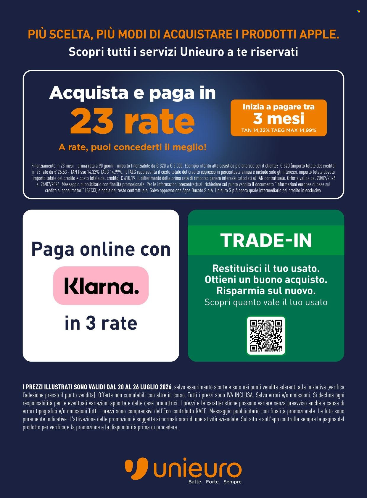 Volantino Unieuro - 20/7/2026 - 26/7/2026. Pagina 13