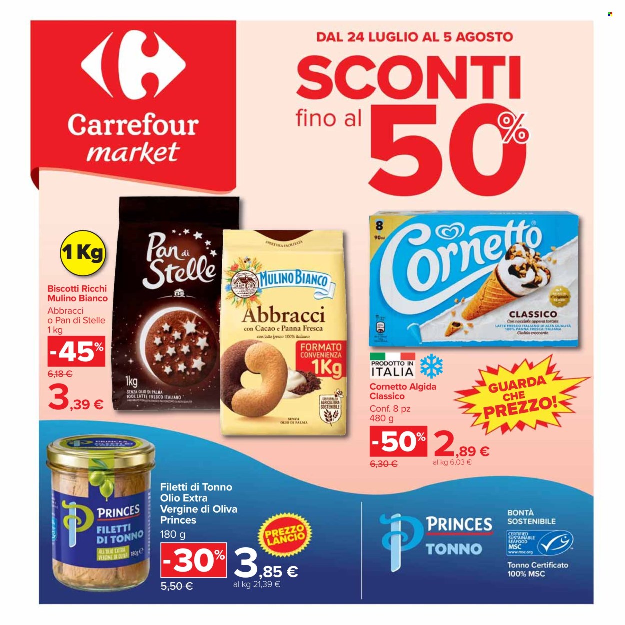 Volantino Carrefour - 24/7/2026 - 5/8/2026. Pagina 1