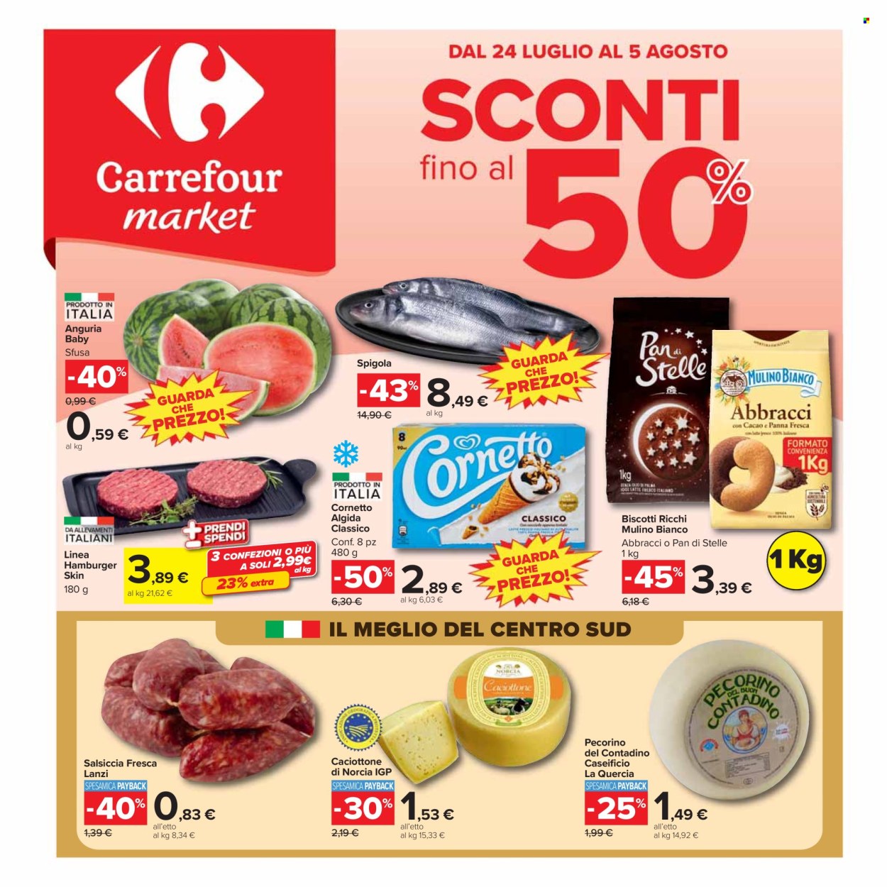 Volantino Carrefour - 24/7/2026 - 5/8/2026. Pagina 1