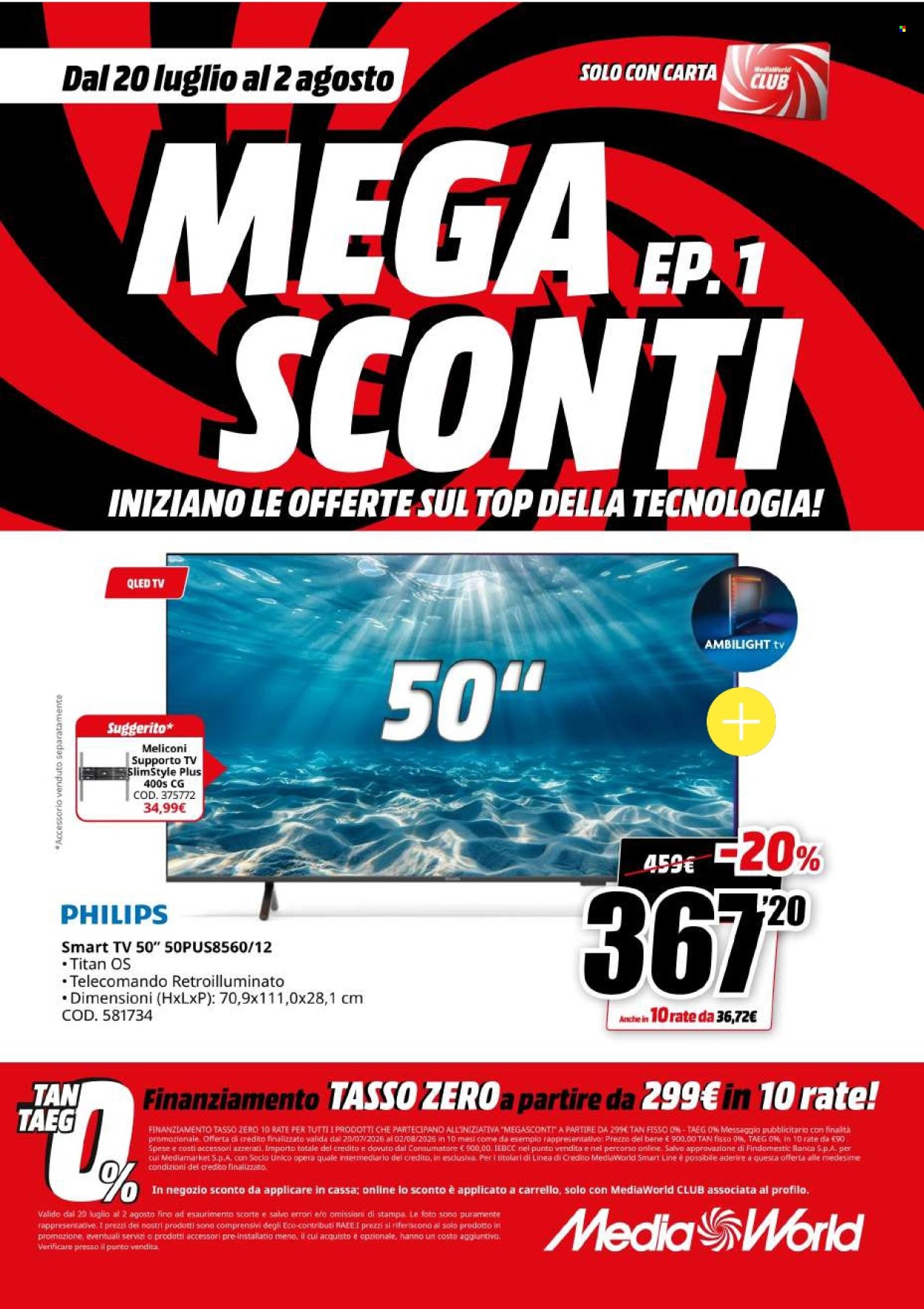 Volantino MediaWorld - 20/7/2026 - 2/8/2026. Pagina 7
