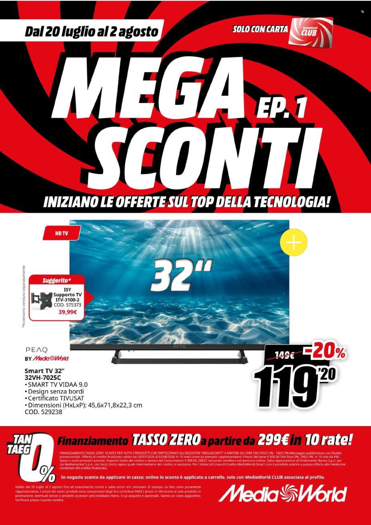 Volantino MediaWorld - 20/7/2026 - 2/8/2026. Pagina 9