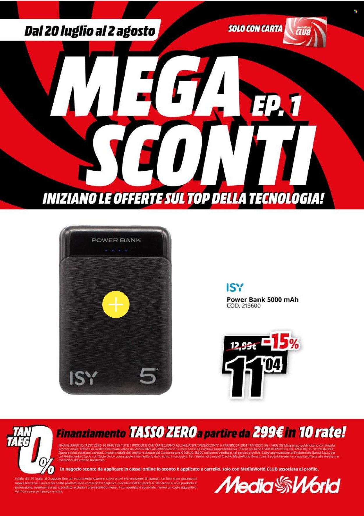 Volantino MediaWorld - 20/7/2026 - 2/8/2026. Pagina 29