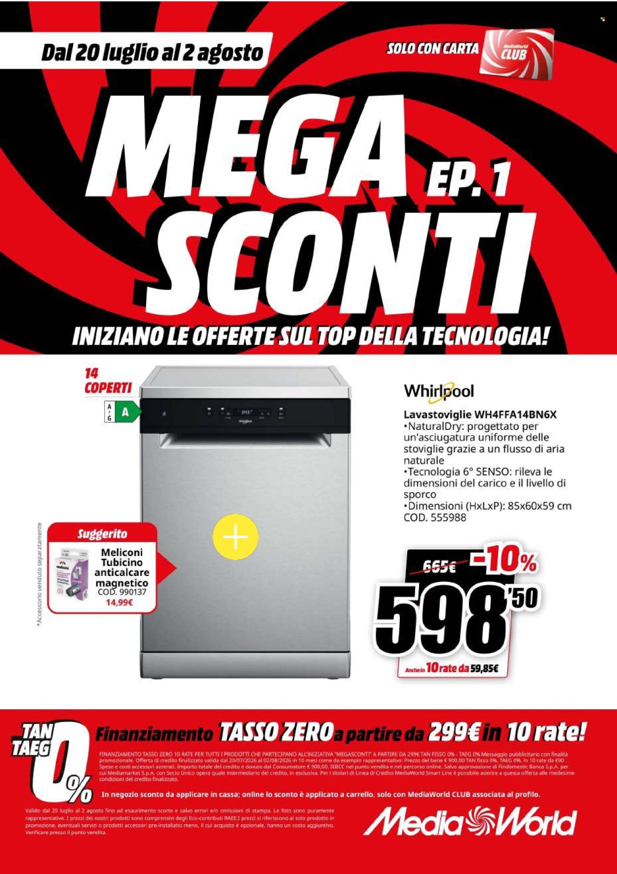 Volantino MediaWorld - 20/7/2026 - 2/8/2026. Pagina 51