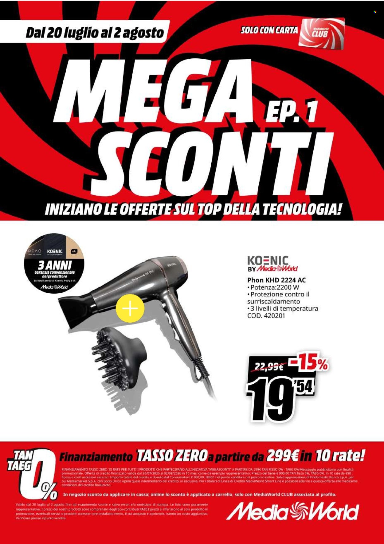 Volantino MediaWorld - 20/7/2026 - 2/8/2026. Pagina 66