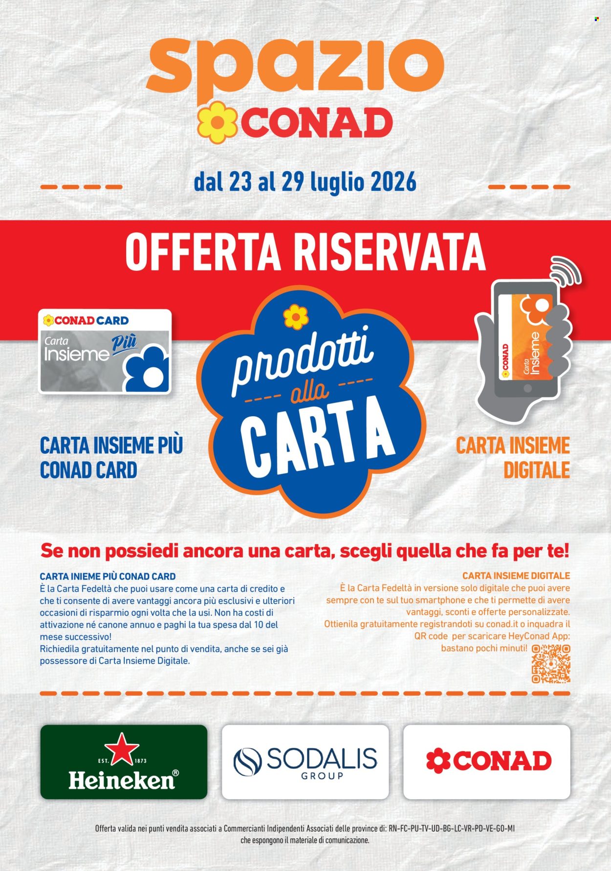 Volantino Spazio Conad - 23/7/2026 - 29/7/2026. Pagina 1