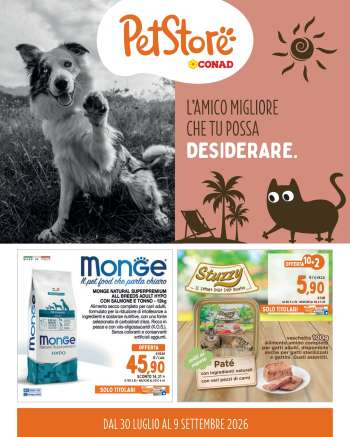 Volantino Pet Store Conad - 30/7/2026 - 9/9/2026.