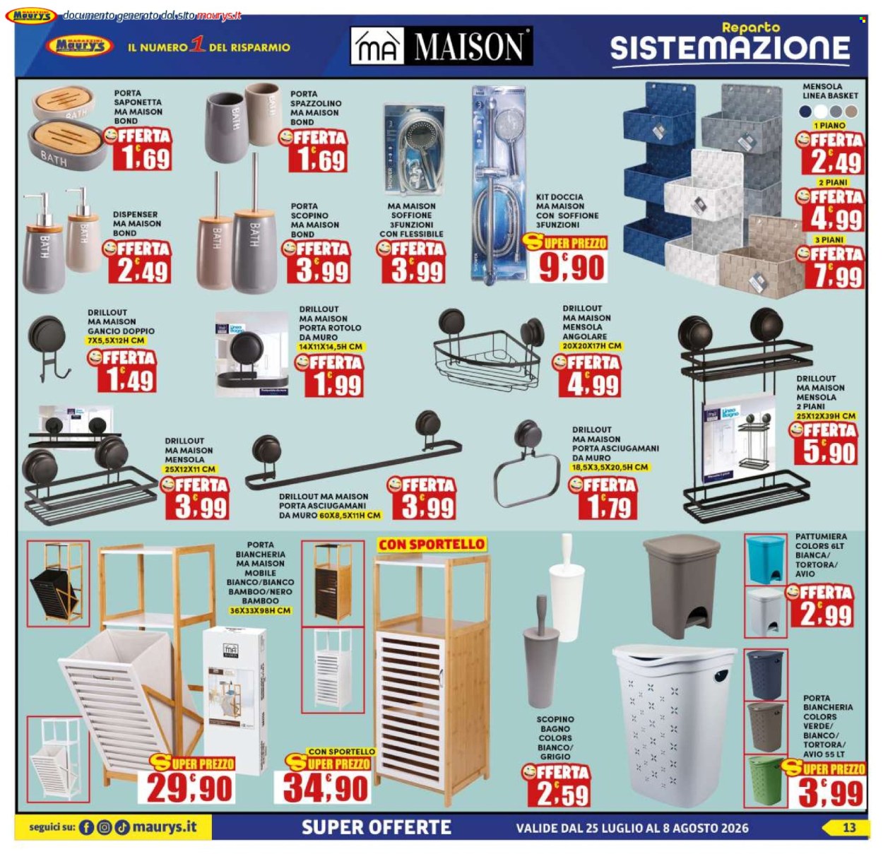 Volantino Maury's - 25/7/2026 - 8/8/2026. Pagina 13
