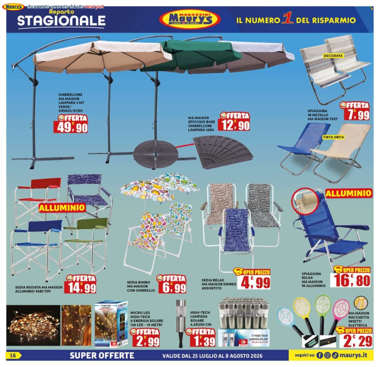 Volantino Maury's - 25/7/2026 - 8/8/2026. Pagina 16