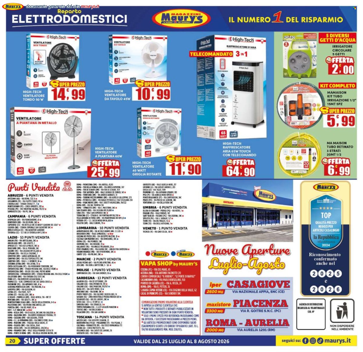Volantino Maury's - 25/7/2026 - 8/8/2026. Pagina 20